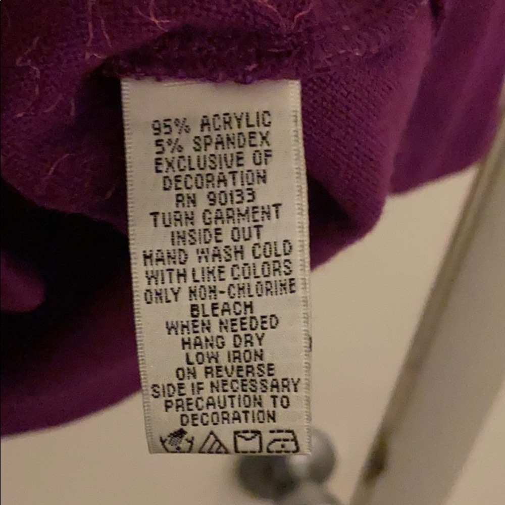 Bob Mackie- NWT magenta sequin cardigan - Picture 5 of 5